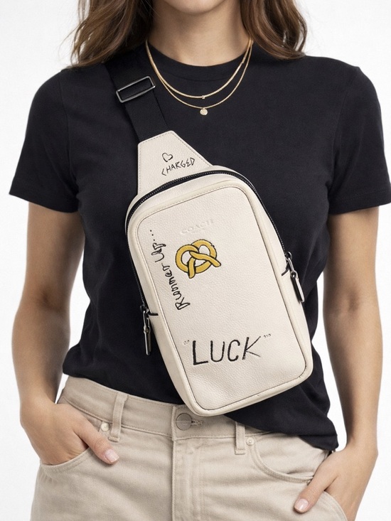 Coach Handbags - Coach Sullivan Pack Leather Sling Bag Chalk Multi Chest Crossbody Unisex NWOT